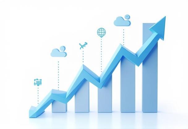 Case study visual showing lead generation graph increase for a B2B service provider